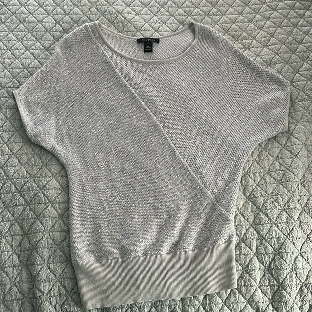 White House Black Market Silver Sweater